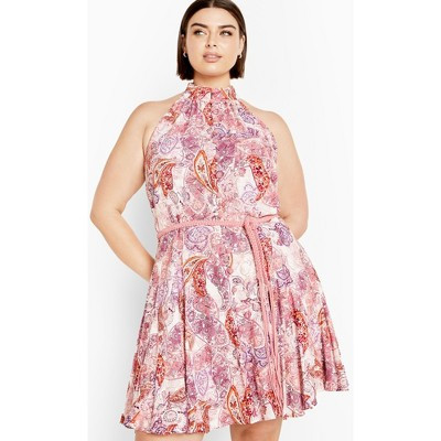 CITY CHIC | Women's Plus Size Blushing Beauty Dress - blush - 12 Plus | Target