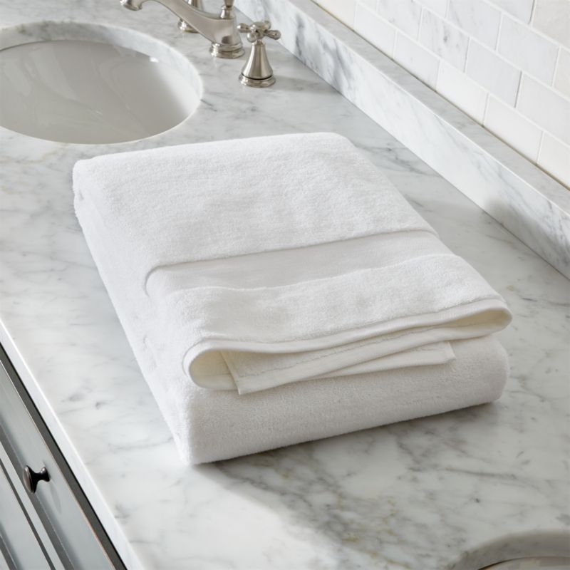 Turkish Cotton White Bath Sheet | Crate & Barrel