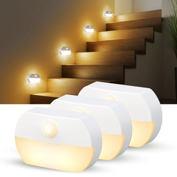 DAYBETTER Motion Sensor Lights Indoor, Battery Operated Stair Lights, Warm White Stick on Anywher... | Walmart (US)
