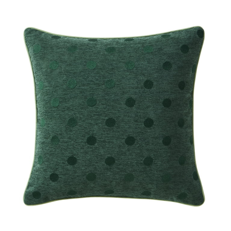 Beautiful 20" x 20" Thyme Green Tonal Dot Decorative Pillow by Drew Barrymore | Walmart (US)