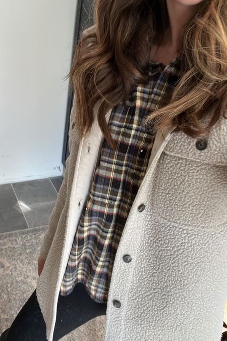 Cozy layers for a chilly winter day! This boxy flannel is the best colors and I wear this shacket literally every day! It’s the perfect capsule piece for your wardrobe!

#LTKhome #LTKstyletip #LTKbeauty