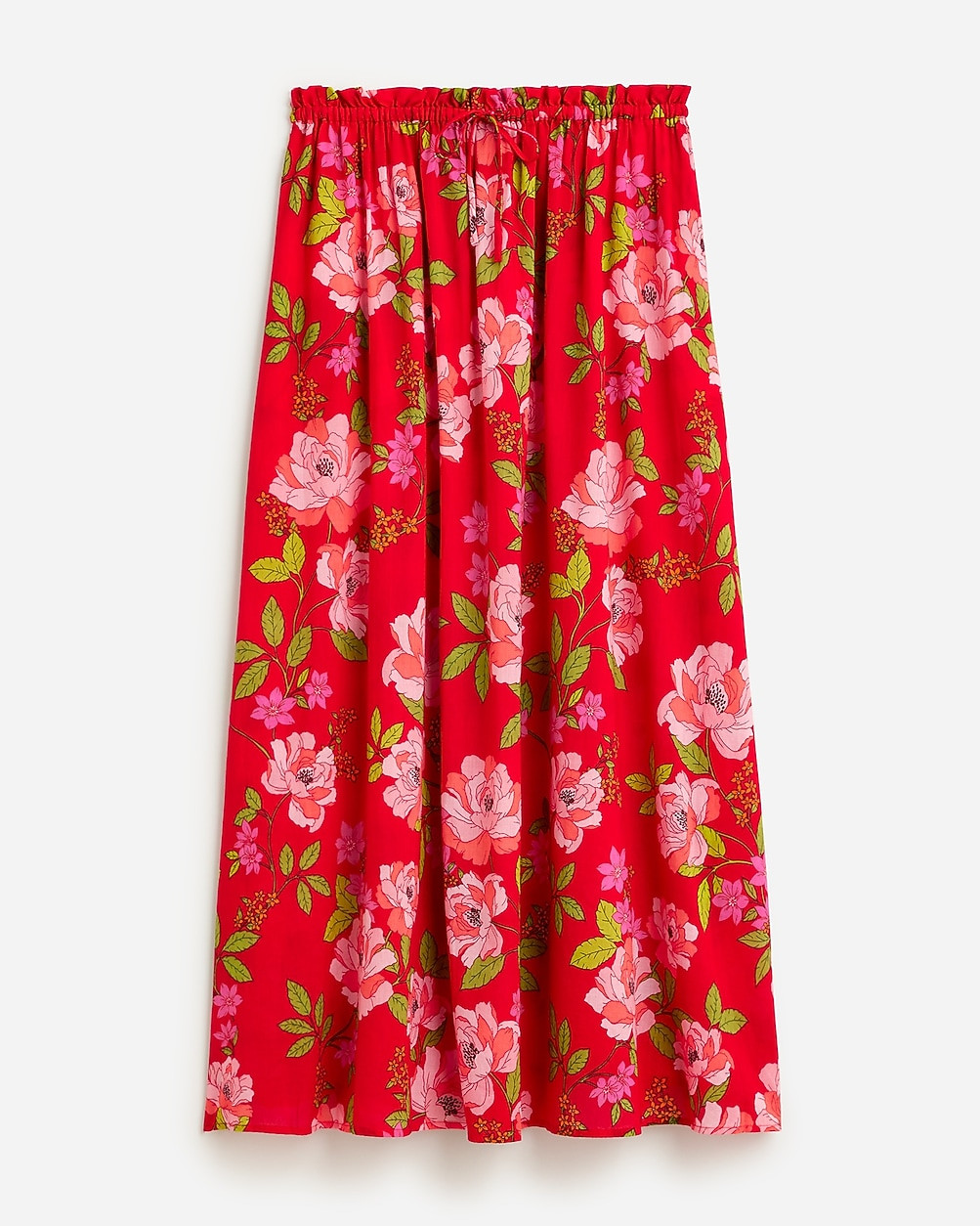 Cotton voile maxi skirt in peony vines | J. Crew US