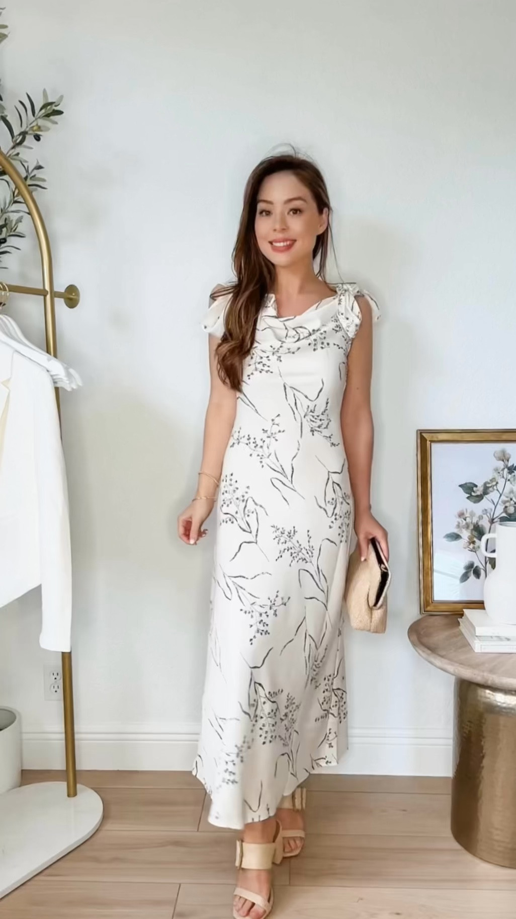Elegant dress find from H&M ✨ With the satin fabric, shoulder tie detail, and minimalist neutral pattern detail, this dress looks luxurious and high quality.

This would be great for a special event or dinner at a nice restaurant. 

True to Size ✨

Follow me @BetsyNari in the @ShopLTK APP. 🫶✨

.
.
.
.
.
.

This reel is about fashion content for women who enjoy online shopping for outfit ideas. These outfits are styled and shoppable and shown through try on hauls by a petite fashion blogger.

#LTKstyletip #LTKparties #LTKfindsunder100
