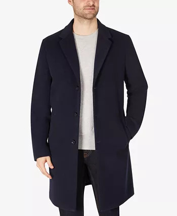 Tommy Hilfiger Men's Addison Wool-Blend Trim Fit Overcoat & Reviews - Coats & Jackets - Men - Mac... | Macys (US)