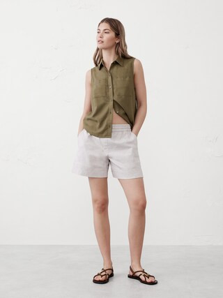 Linen-Blend Pocket Shirt | Banana Republic Factory