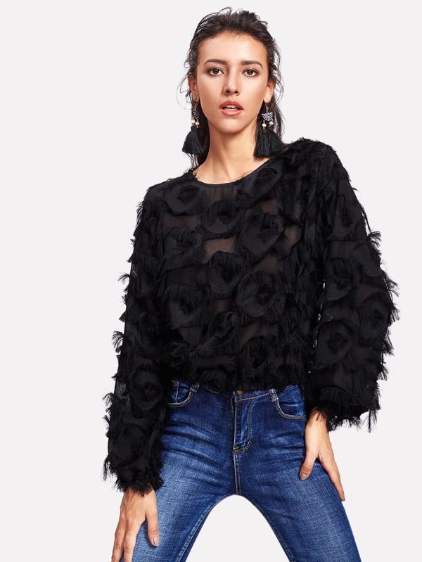 http://us.shein.com/Fringe-Patch-Mesh-Top-p-383344-cat-1733.html?ref=www&rep=dir&ret=us | SHEIN