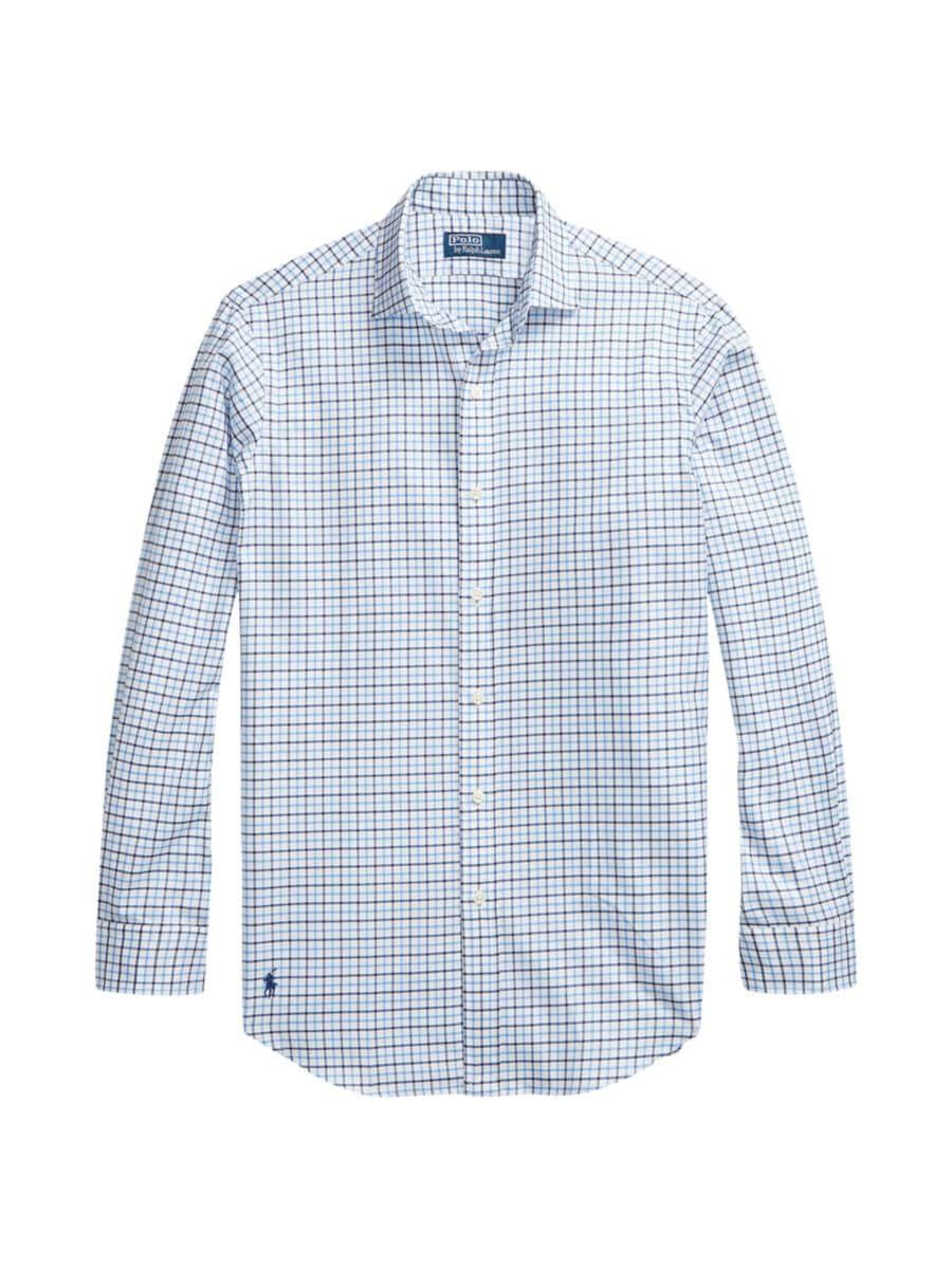 Grid Plaid Twill Sport Shirt | Saks Fifth Avenue