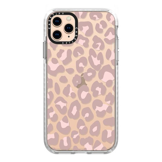 CASETiFY iPhone 11 Pro Max Case - Dusty Pink Leopard Phone Case - Jaz Hand x CASETiFY by CASETIFY... | Casetify