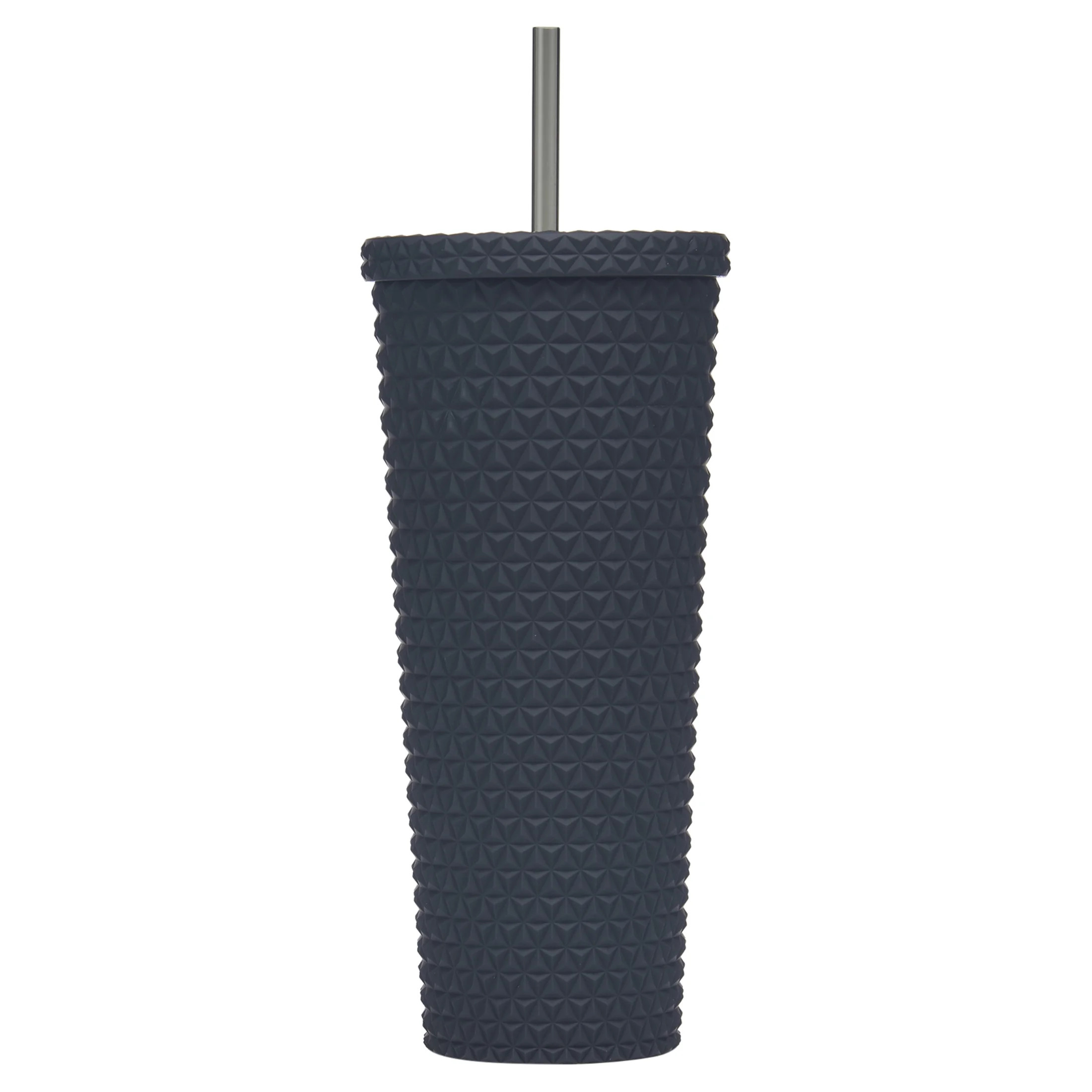 Way to Celebrate 26oz Double Wall AS Plastic Textured Tumbler, Matte Black | Walmart (US)
