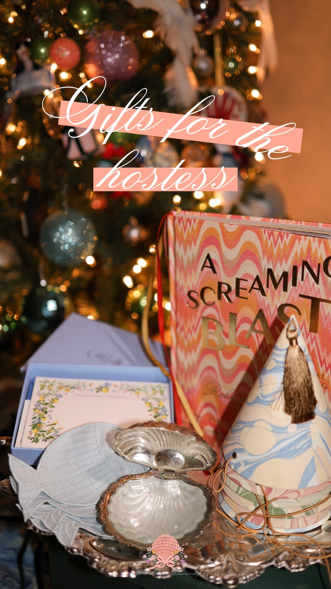 Hostess gifts she actually wants! Shell caviar dishes, fancy linen napkins, custom luxury lemon stationery and a silver tray! Swan detailed wares for any elegant affair and soirée inspiration from the queen Rebecca Gardner! 

#LTKGiftGuide #LTKHoliday #LTKCyberWeek