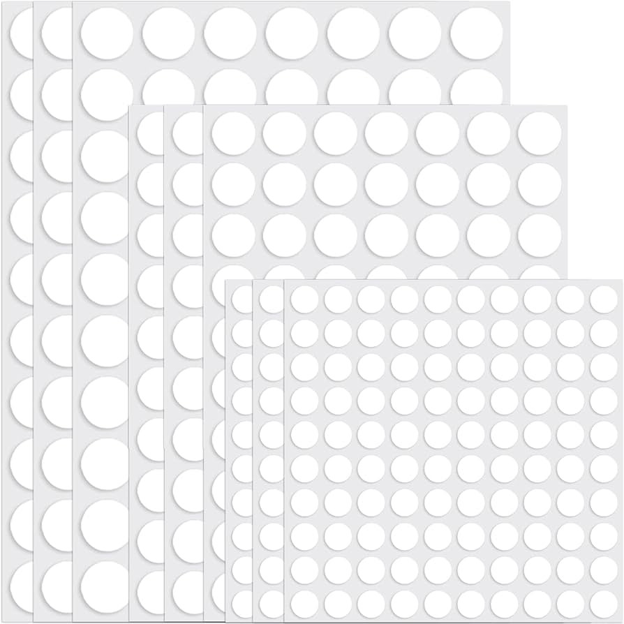 720PCS Clear Glue Point Dots Double-Sided Sticker for Posters Walls Crafts, Round Acrylic Sticky ... | Amazon (US)