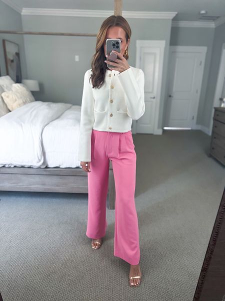 Abercrombie pants on sale. Easter outfits. Mother’s Day outfit. Work outfit. Business casual. Pink work pants. Teacher outfit. 

*24 short in pants and XXS in cardigan.


#LTKworkwear #LTKSpringSale #LTKbaby
