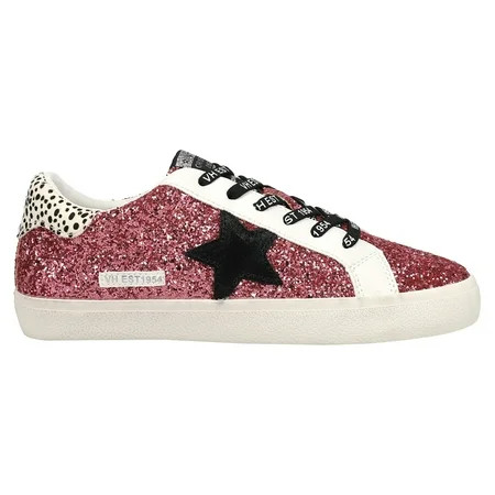 Vintage Havana Womens Flair Glitter Cow Print Slip On Athletic Sneakers Ca | Walmart (US)