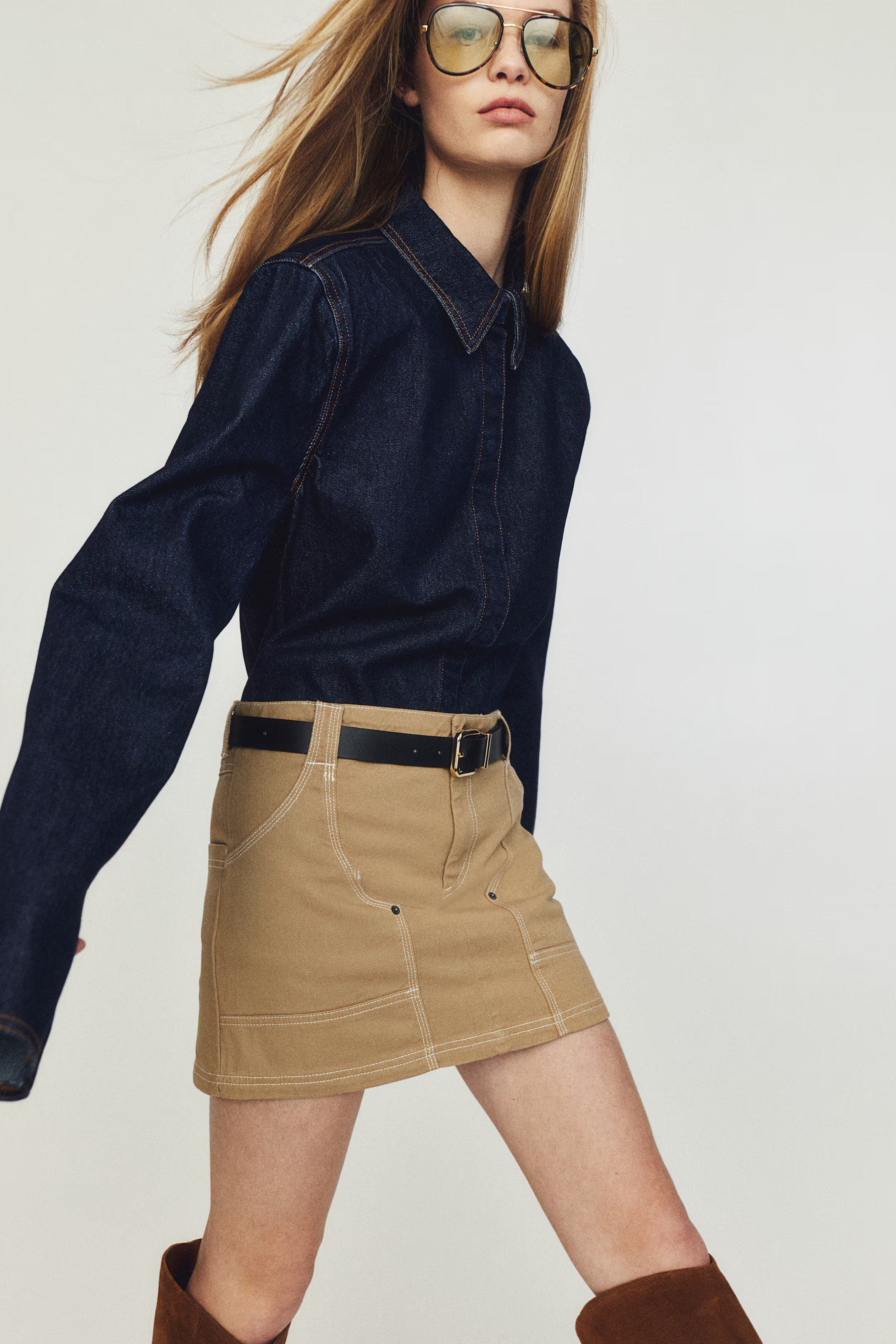 Cotton Utility Mini Skirt | H&M (US + CA)