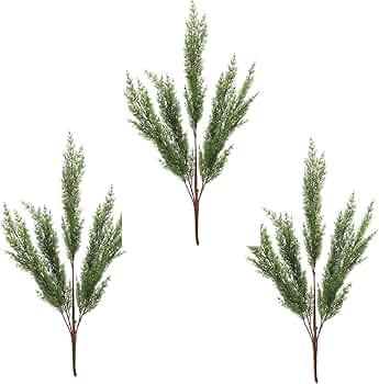 PRTECY 3Pcs Artificial Cypress Branches, 20.5 Inch Faux Greenery Pine Picks Long Stem Cedar Sprig... | Amazon (US)