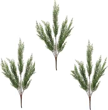 PRTECY 3Pcs Artificial Cypress Branches, 20.5 Inch Faux Greenery Pine Picks Long Stem Cedar Sprig... | Amazon (US)