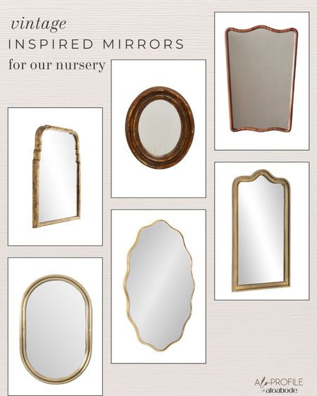 Vintage inspired mirrors for the nursery// bedroom, bedroom decor, home decor, master bedroom,                   guest bedroom, primary bedroom, bedding, decorating, dresser, side table, bedside table, mirror, vase, pampas grass, full length mirror, accent pillow, accent chair, rug, picture frames, lamps, decorative pillow covers, bedroom furniture, modern decor, modern home decor, Amazon home, Amazon home decor, Walmart decor, modern home decor, neural home decor, neutrals, decor, modern, modern decor, lamps grass, flower arrangements, decorations, ceramic vases, flower vase, centerpieces, modern vases, geometric vase, minimalist, minimalist home decor, modern, minimalism style, decoration, table, office, centerpiece, area rug, area rugs, rugs, armchair, accent chair, living room, swivel chair, living room decor, office decor 