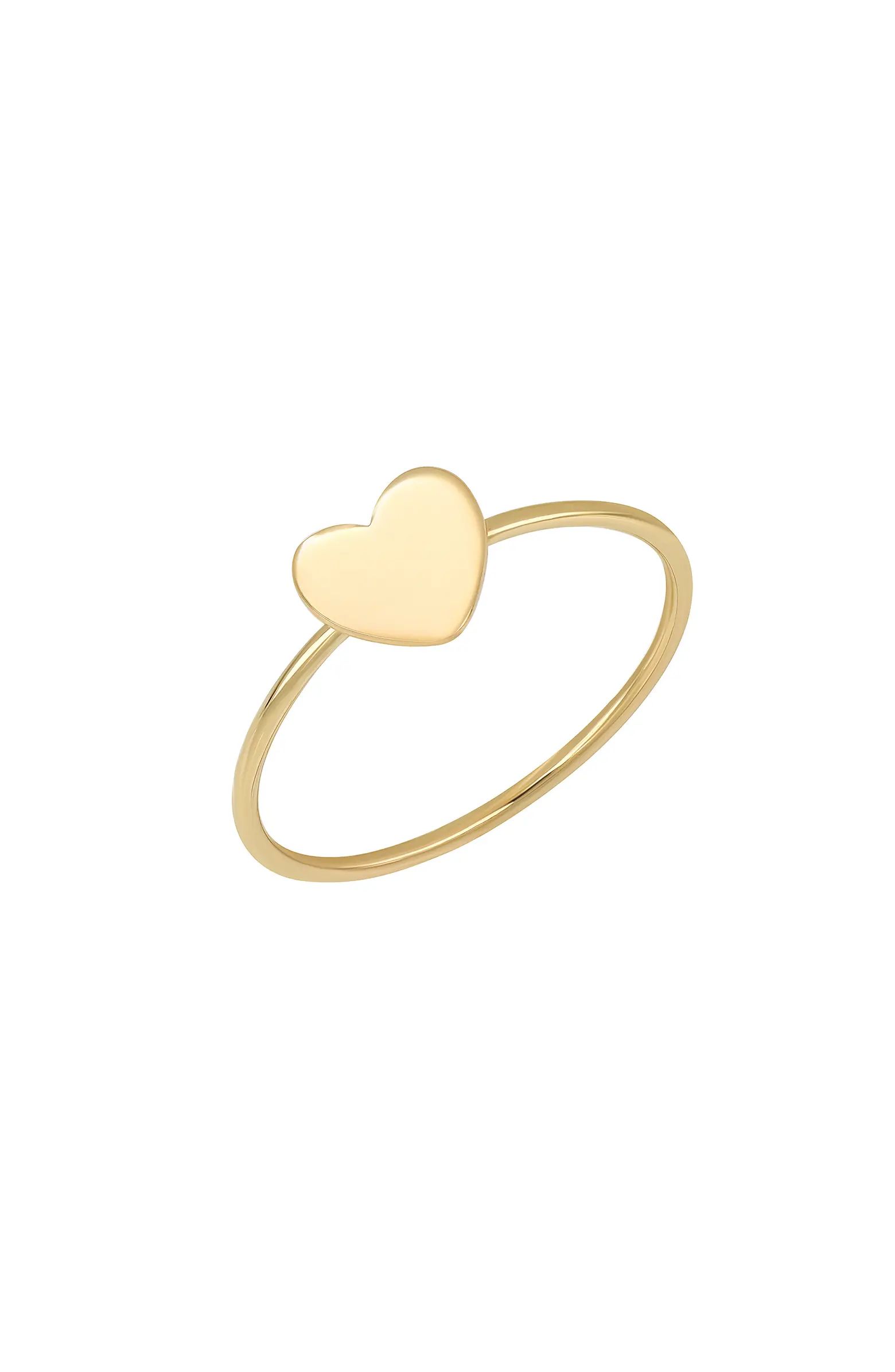 BLG 14K Gold Heart Stackable Ring | Nordstrom