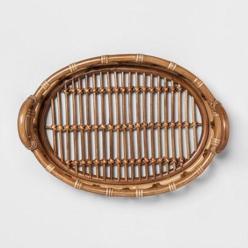 16.7" x 12.2" Decorative Rattan Tray Brown - Opalhouse™ | Target