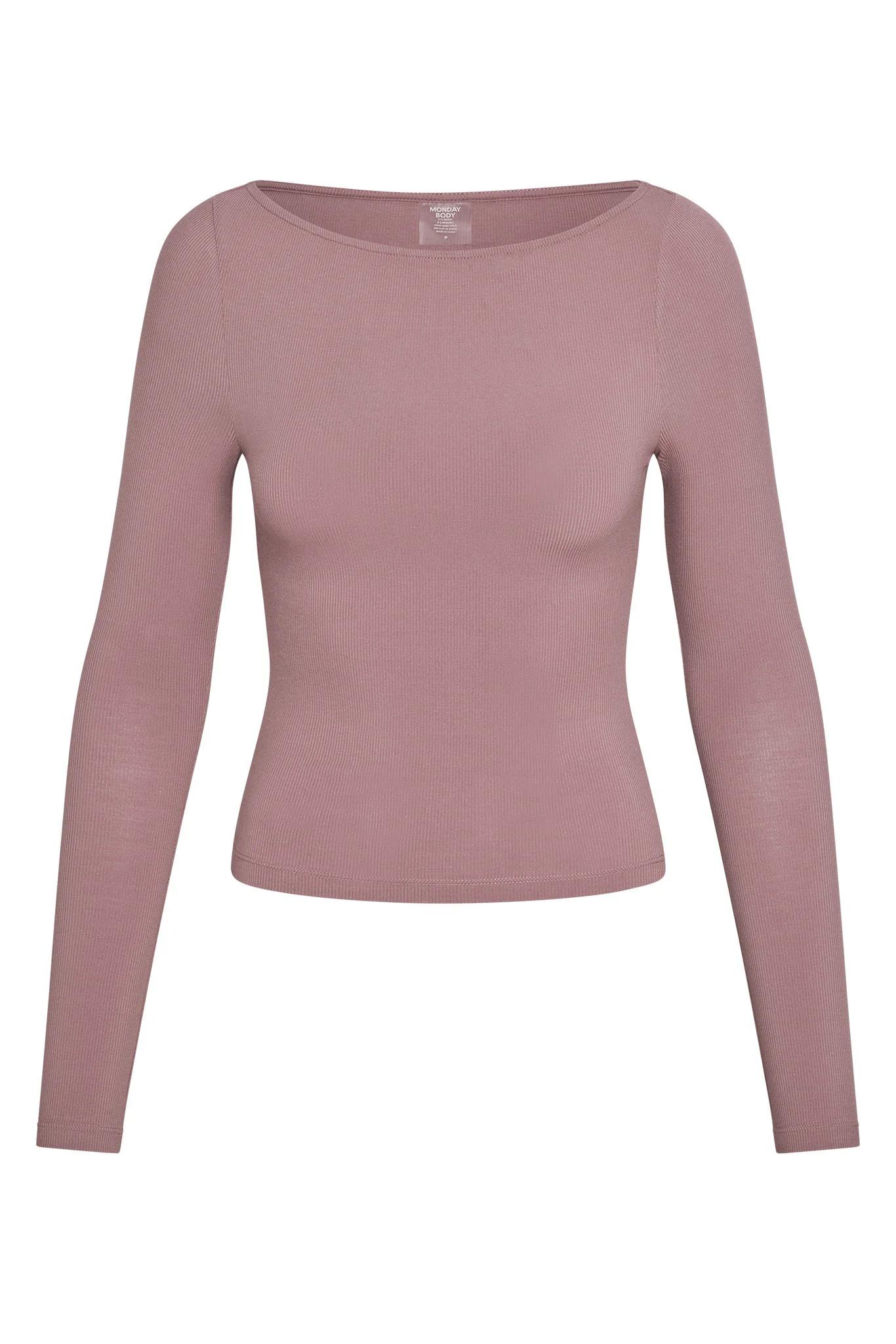 Paddington Long Sleeve - Mauve Lightweight Rib | Monday Swimwear
