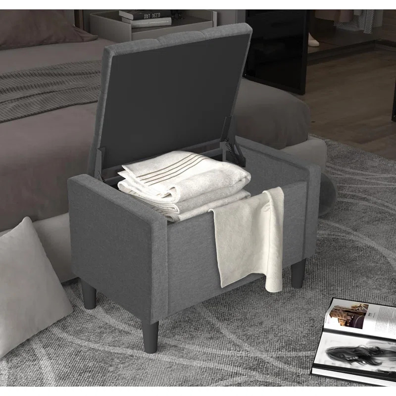 Friesen Polyester Blend Upholstered Storage Bench | Wayfair North America