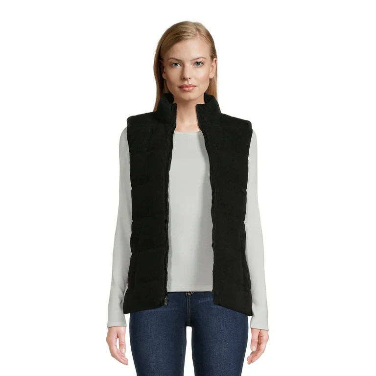 Time and Tru Women's Quilted Corduroy Vest | Walmart (US)