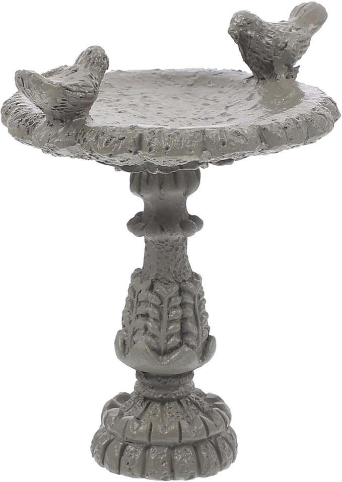 Abaodam Dollhouse Miniature Birdbath Miniature Fairy Garden Polyresin Miniature Bird Bath Garden ... | Amazon (US)