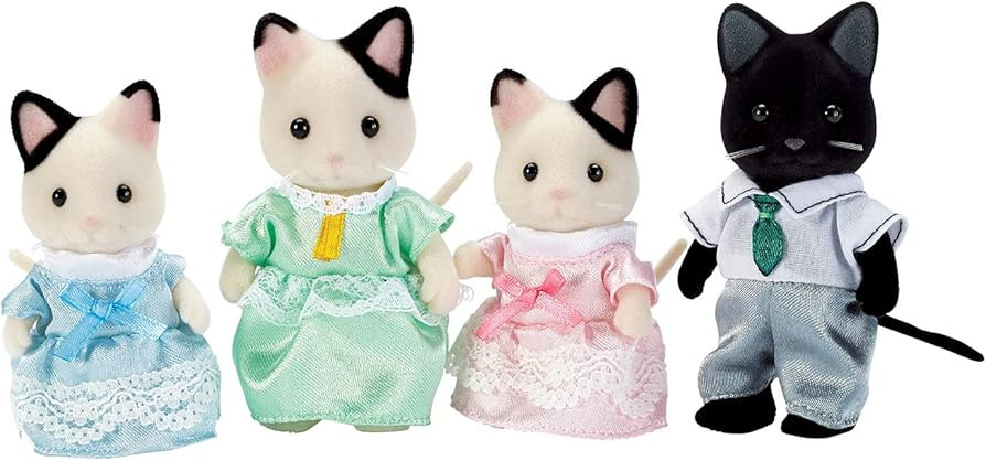 Calico Critters, Tuxedo Cat Family, Dolls, Dollhouse Figures, Collectible Toys, Multi, 3 inches | Amazon (US)