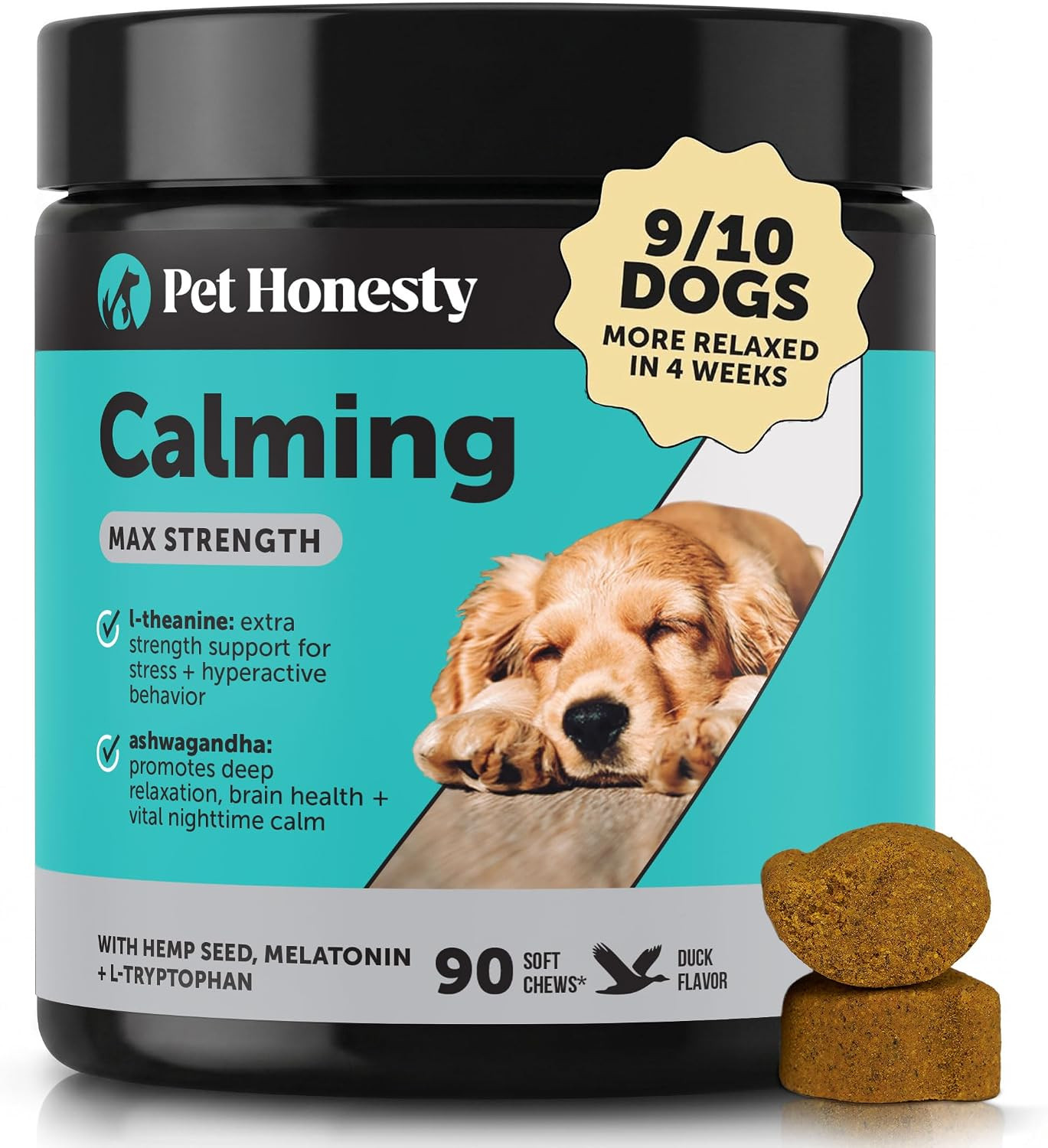 Pet Honesty Vet Recommended Dog Calming Chews with Ashwagandha, 90 Count | Amazon (US)