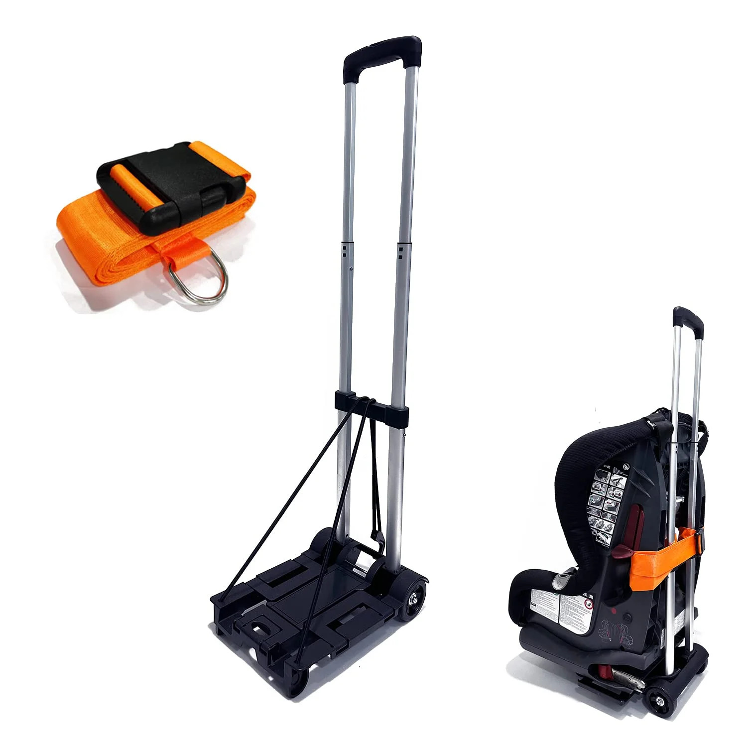 Car Seat Travel Cart for Airport-Carseat Roller for Traveling,Extendable Base Plate,Foldable, sto... | Walmart (US)
