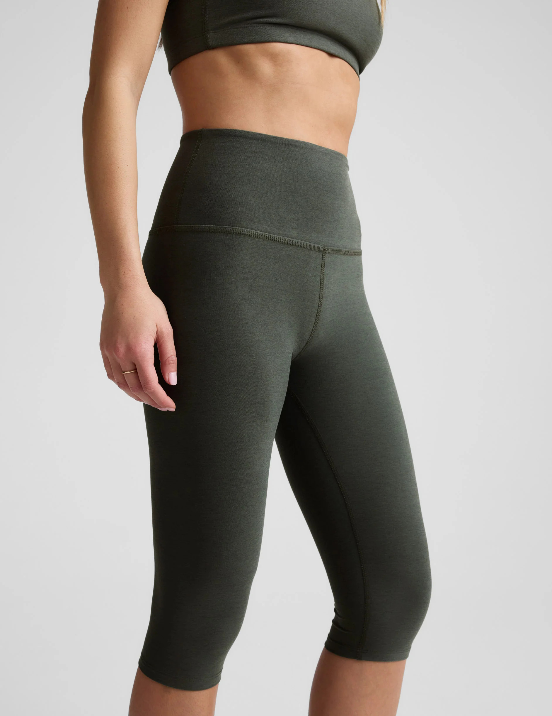 Spacedye High Waisted Pedal Pusher Leggings - Dusty Forest | Beyond Yoga | Beyond Yoga
