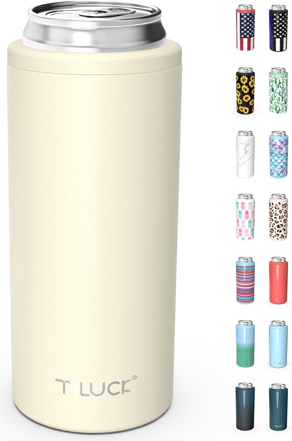 TILUCK Skinny Can Cooler for Slim Beer & Hard Seltzer, Stainless Steel, Doucle-Walled Stainless S... | Amazon (US)