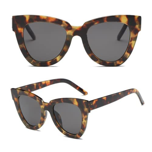 Dulier Womens Cat Eye Sunglasses Polarized UV400 Tortoise Frame | Amazon (US)