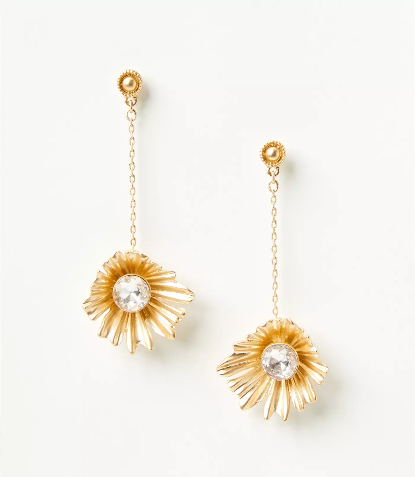 Sparkle Floral Statement Earrings | LOFT | LOFT