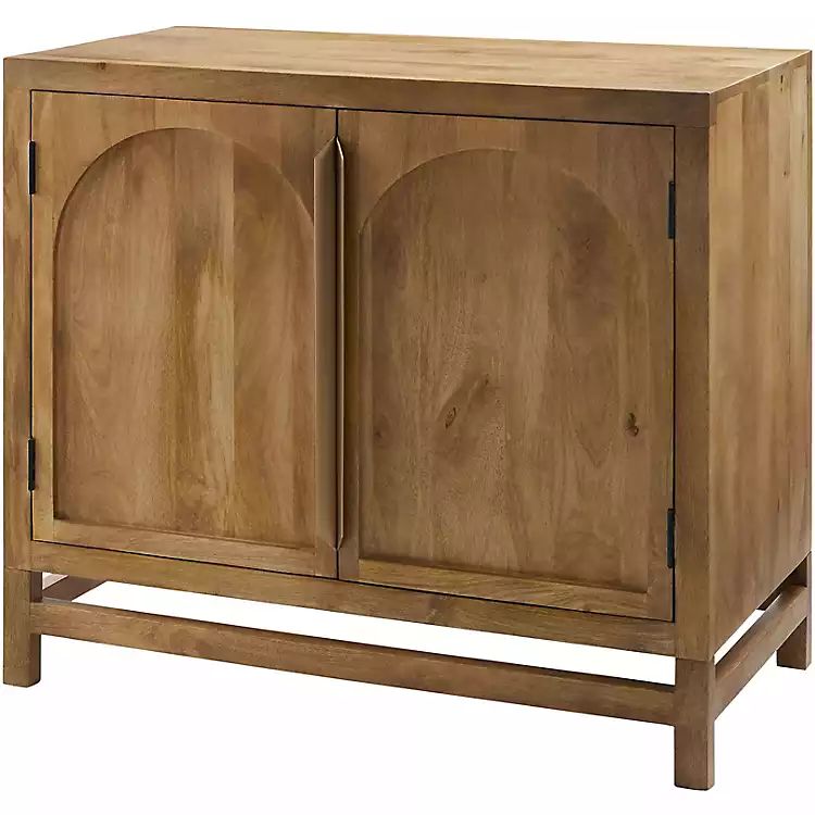 New! Natural Wood Arched Cabinet | Kirkland's Home