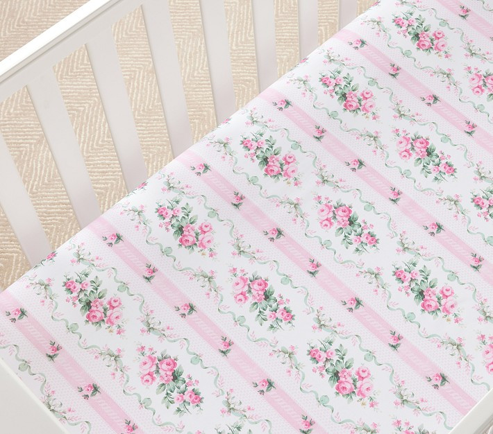 LoveShackFancy Dreamy Days Organic Crib Fitted Sheet | Pottery Barn Kids