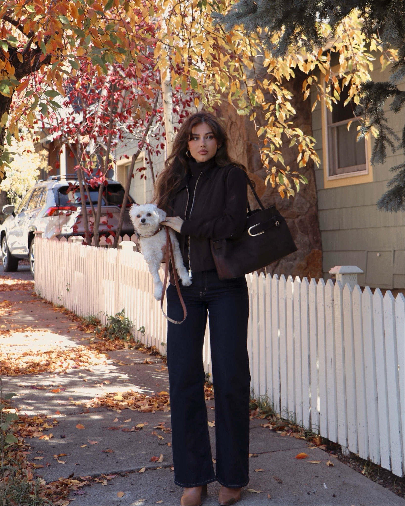 Espresso tones for the season 🤎 #sweater #vest #suede #purse #darkdenim 

#LTKFindsUnder50 #LTKSeasonal #LTKStyleTip