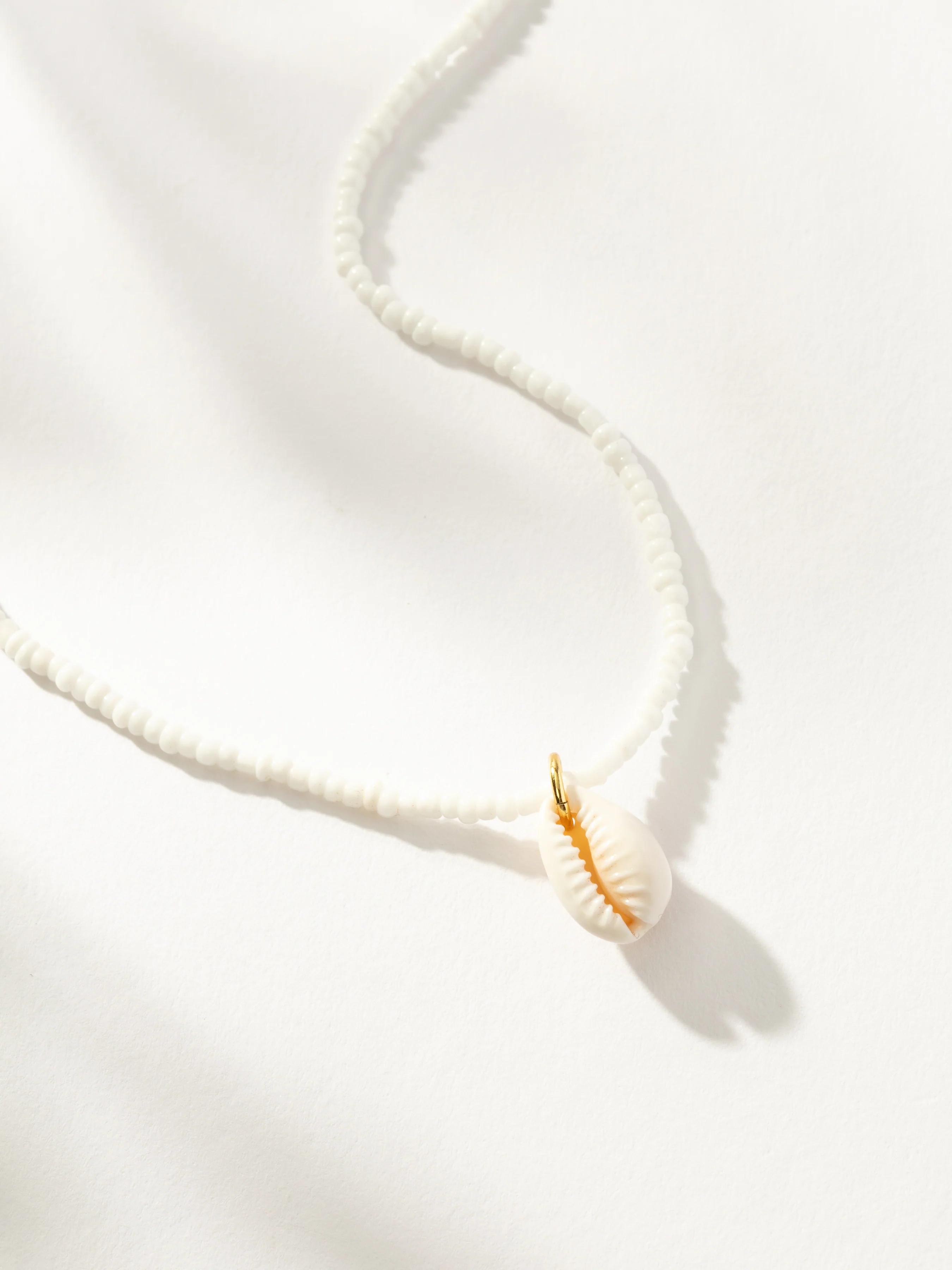White Beaded Puka Shell Necklace | Beaded Necklace | Uncommon James | Uncommon James