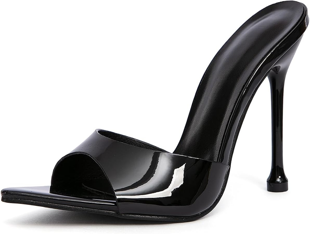 Women's Stiletto Heels Sandals - Summer Open Toe Slip-On Dress Shoes for Weddings/Parties/Daily W... | Amazon (US)