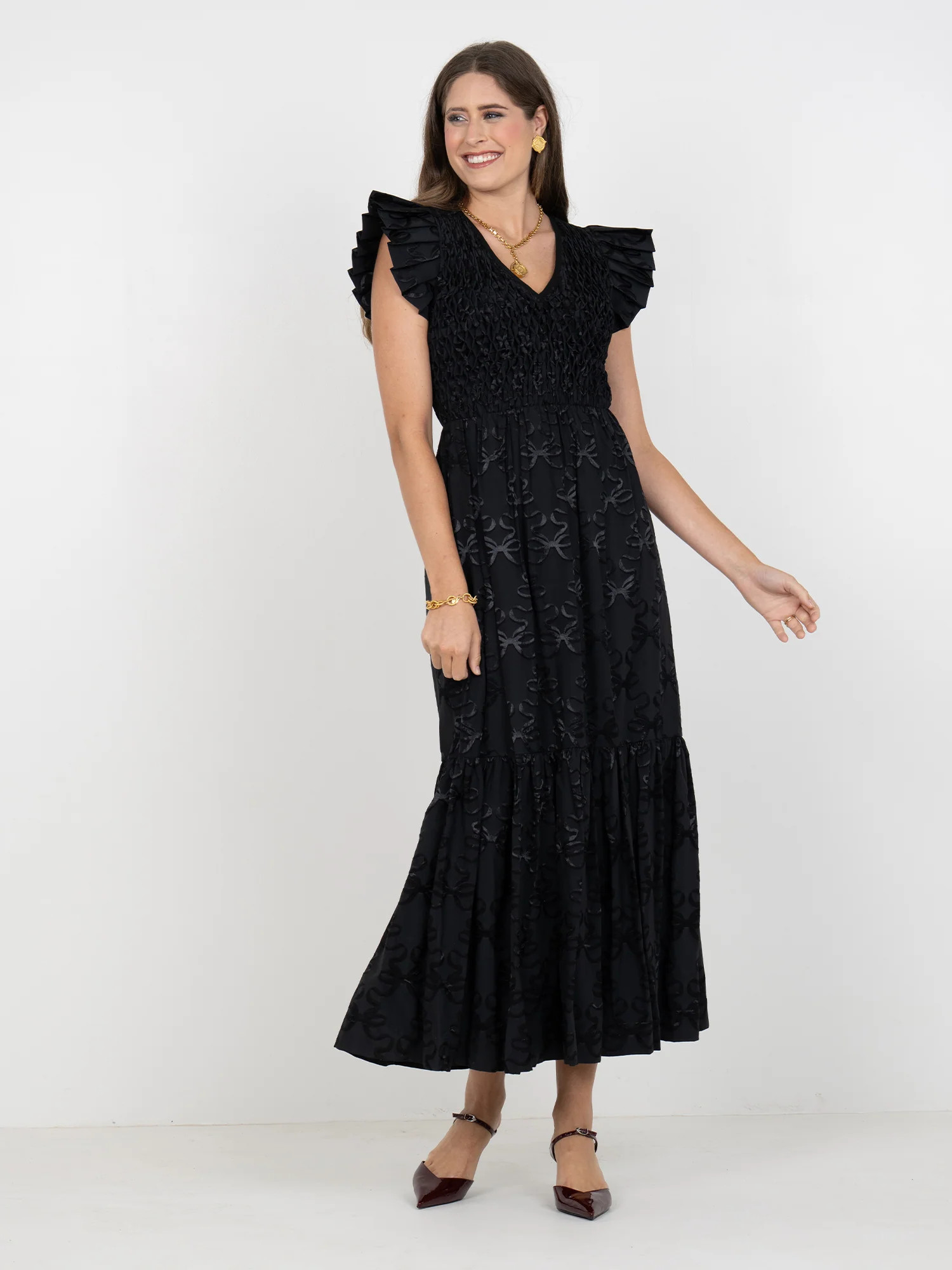 Grace Maxi in Bow Lattice | Emily McCarthy