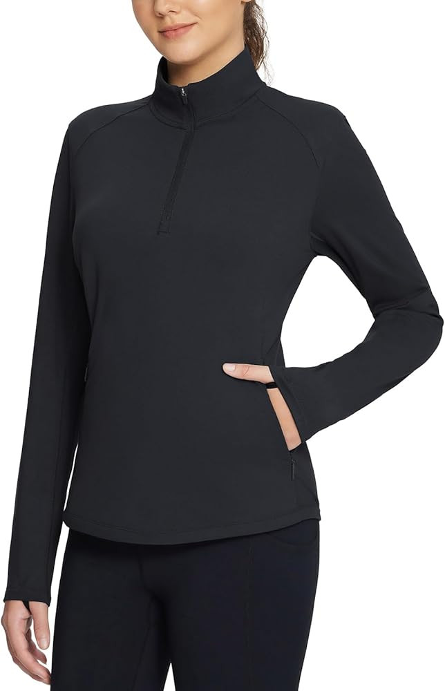 baleaf Women's Fleece Pullover Jacket Water Resistant Half Zip Thermal Golf Shirts Cold Weather R... | Amazon (US)