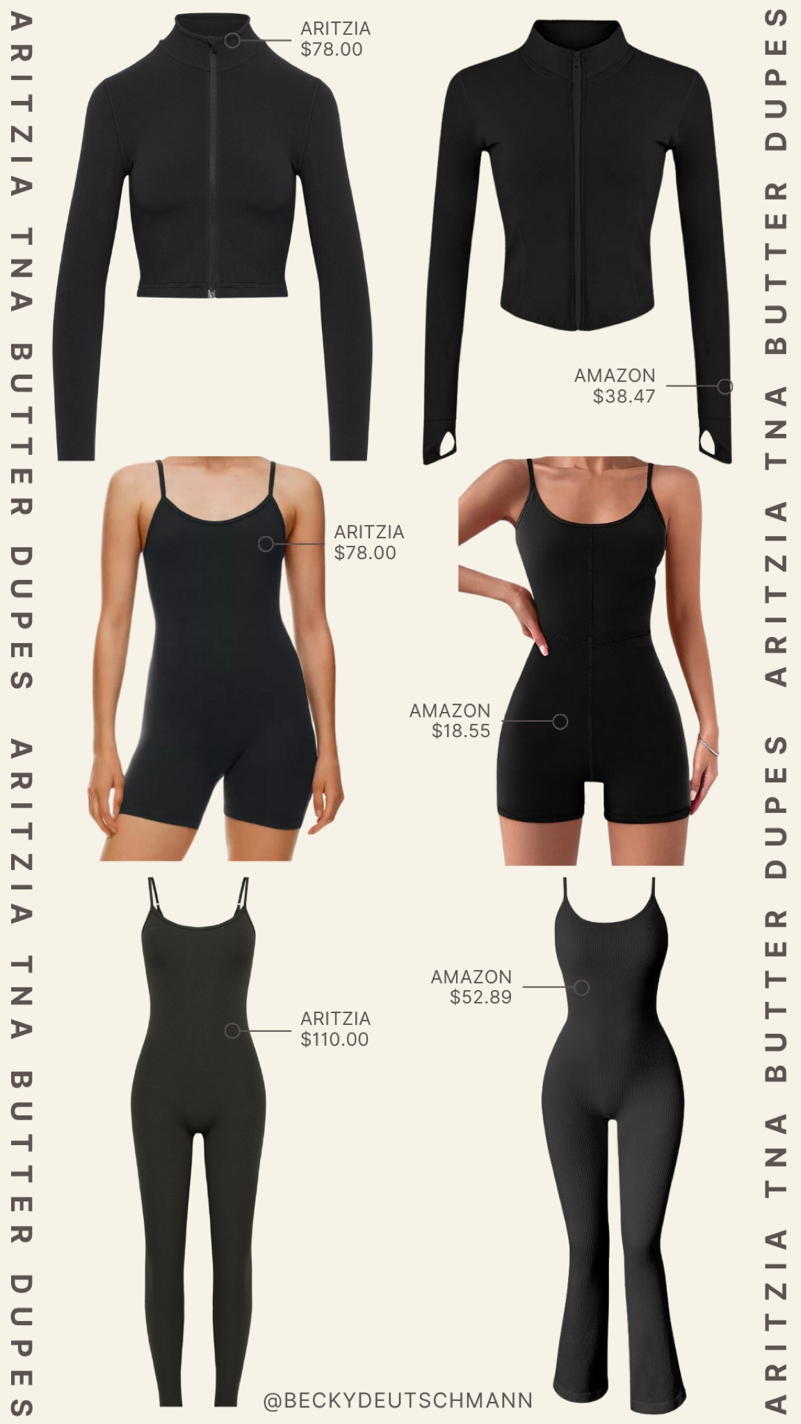 Aritzia TNA Butter collection Amazon dupes 🖤 

(Dupes, aritzia dupes, looks for less, under $100, amazon finds, Amazon fashion, amazon athletic wear, amazon Canada) 

#LTKstyletip #LTKfindsunder100
