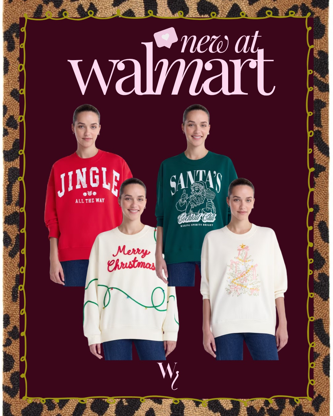 @Walmart these holiday sweatshirts are so fun!