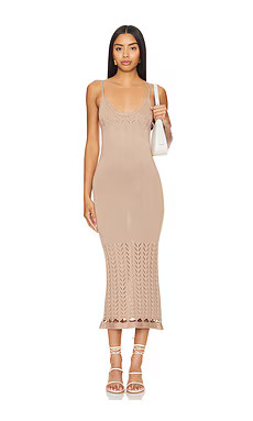 PEIXOTO Nora Knit Dress in Camel Knit from Revolve.com | Revolve Clothing (Global)