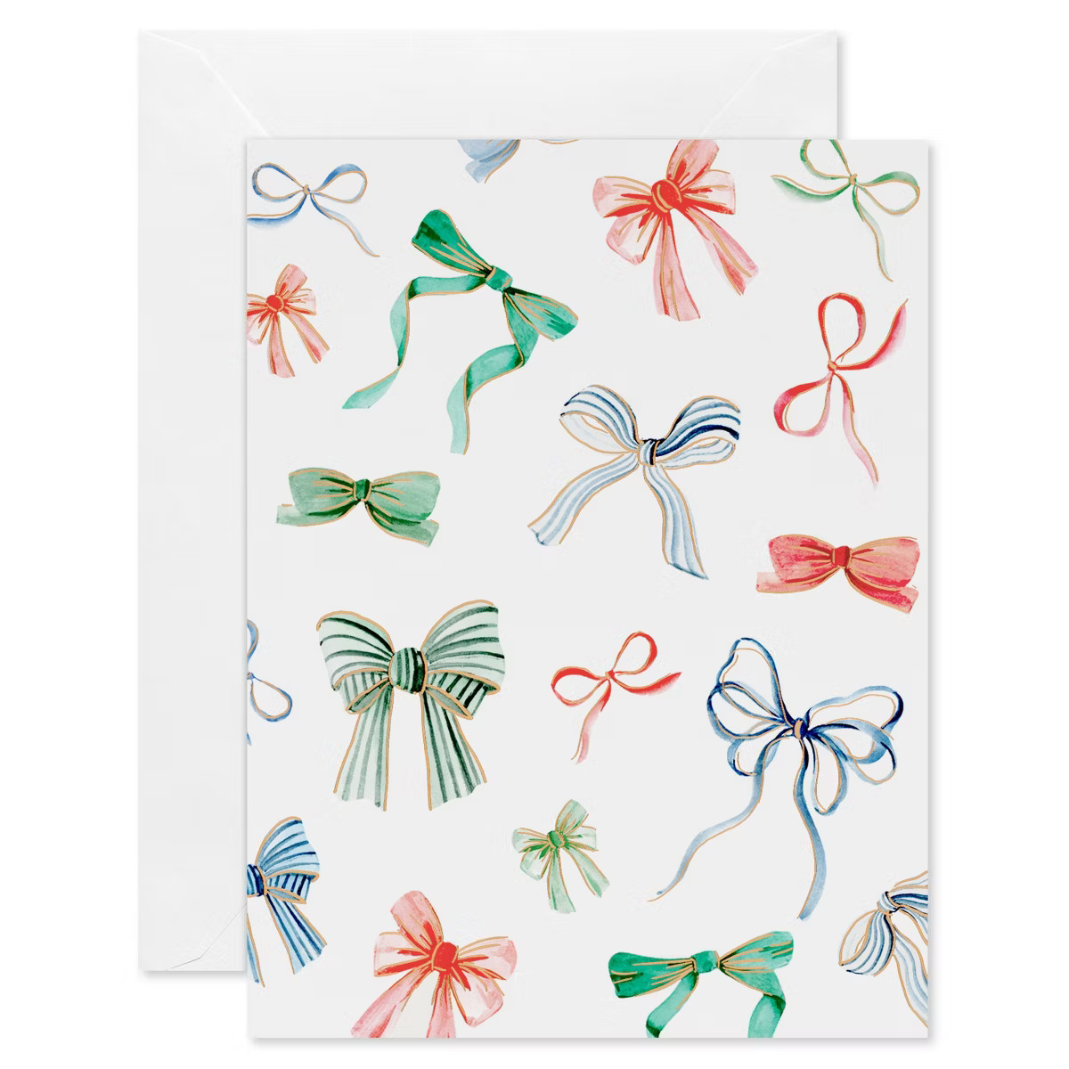 10ct Christmas Card Pack Boxed with Envelopes Colorful Bows | Target
