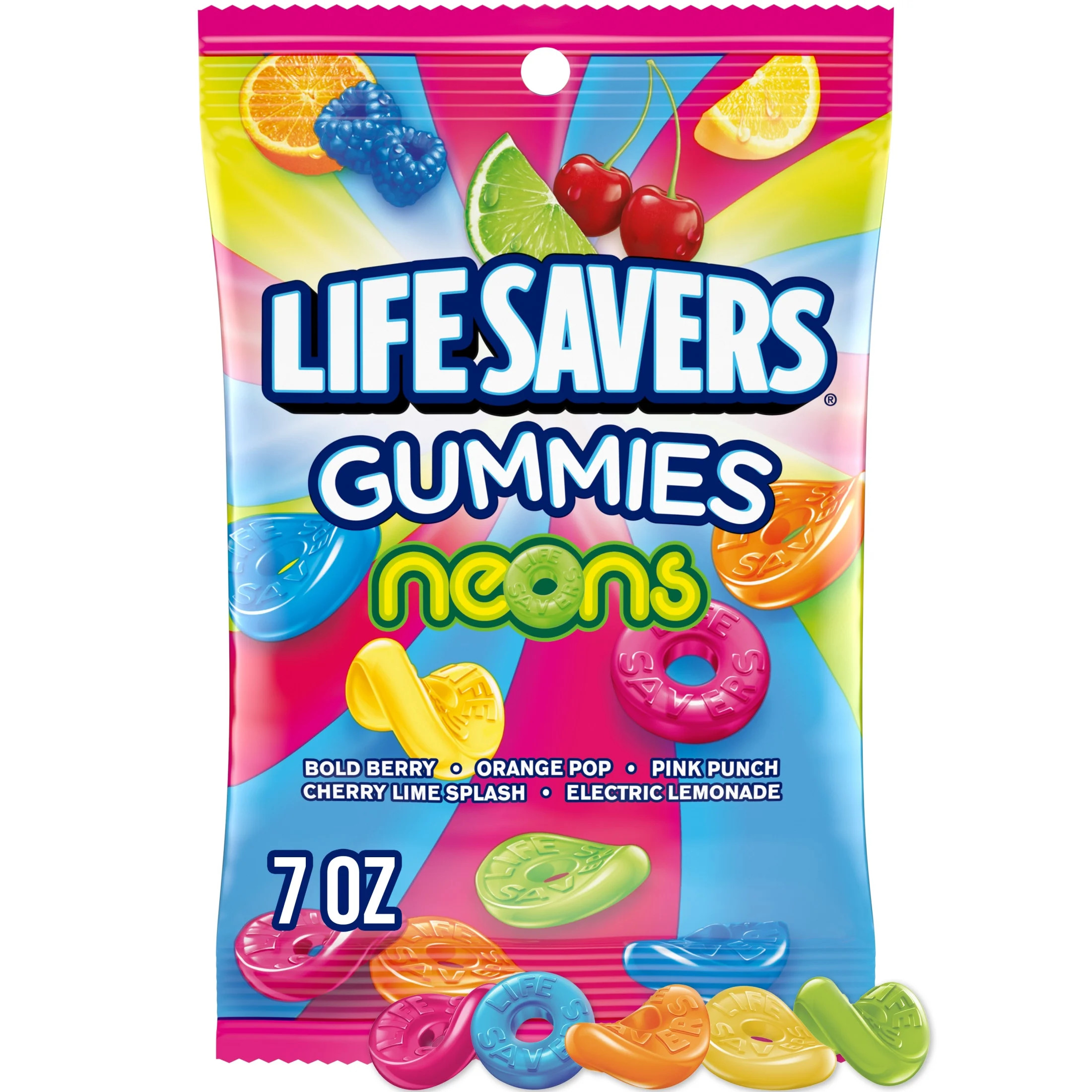 Life Savers Neons Gummy Candy, 7 oz Bag | Walmart (US)