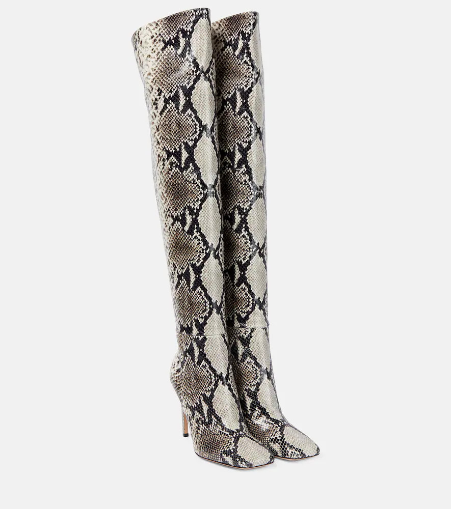 Gianvito Rossi Snake-effect leather over-the-knee boots | Mytheresa (US/CA)