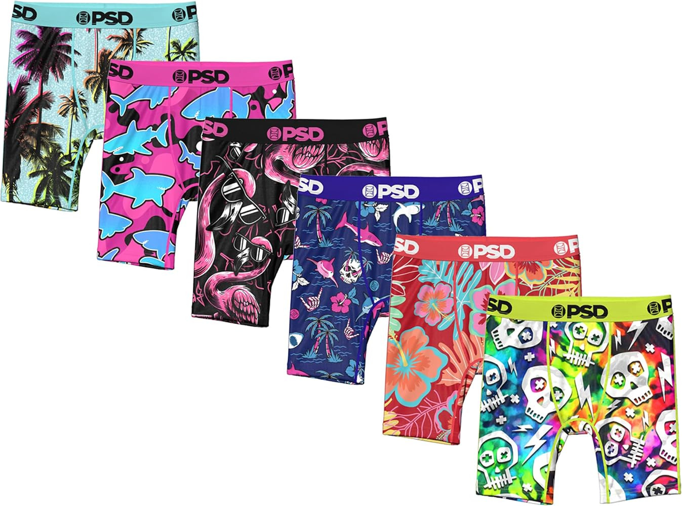 PSD Underwear Youth Boys Snack Time Boxer Brief 6-Pack | Amazon (US)