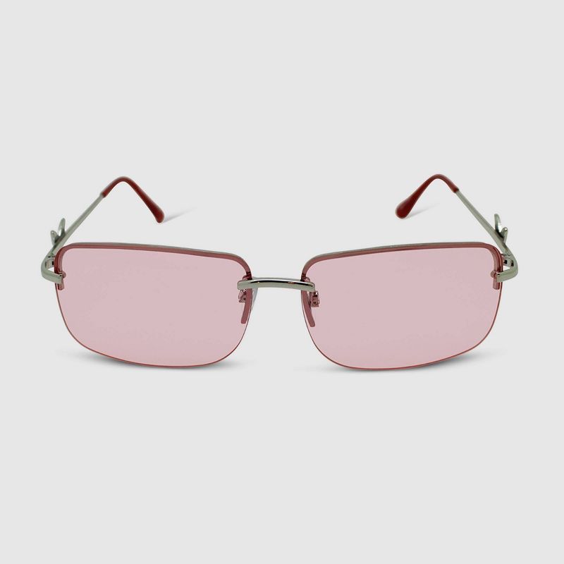 Women's Rimless Rectangle Sunglasses - Wild Fable™ Pink | Target