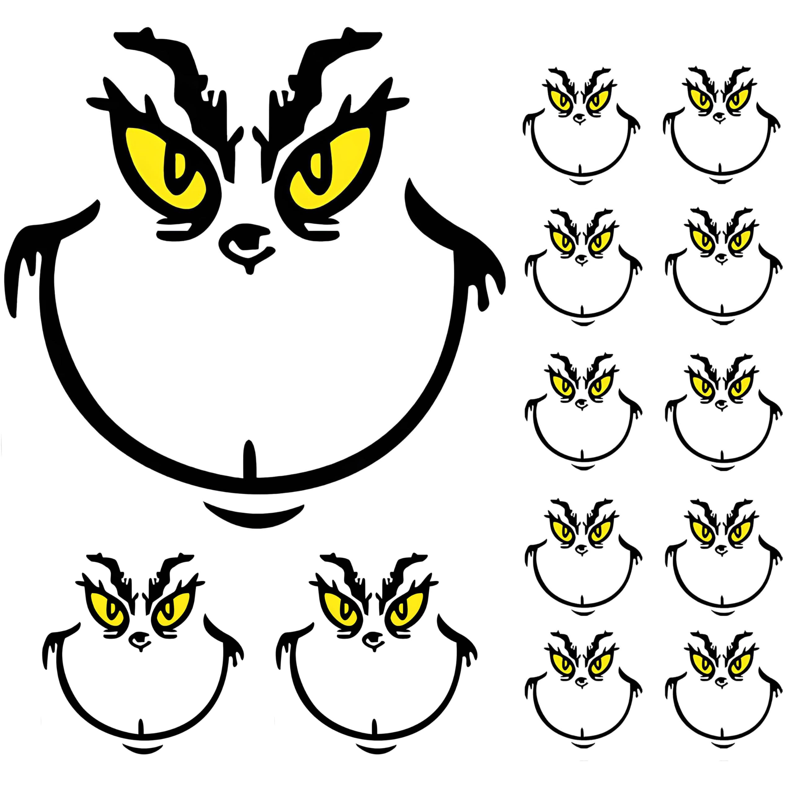 Finduat 10 PCS Christmas Decorations Stickers, DIY Sticker, Decals Vinyl Sticker, Party Supplies ... | Amazon (US)